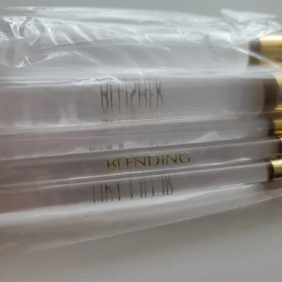 Vintage Mary Kay 5 Piece Clear Makeup Brush Set Travel Pouch SEALED - Picture 4 of 8